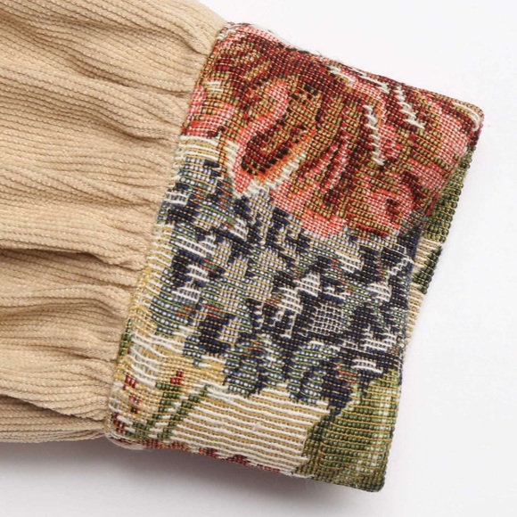 🆕 Cider Women’s Antique Show Long Sleeve Cropped Floral Blouse Size L - Picture 4 of 7